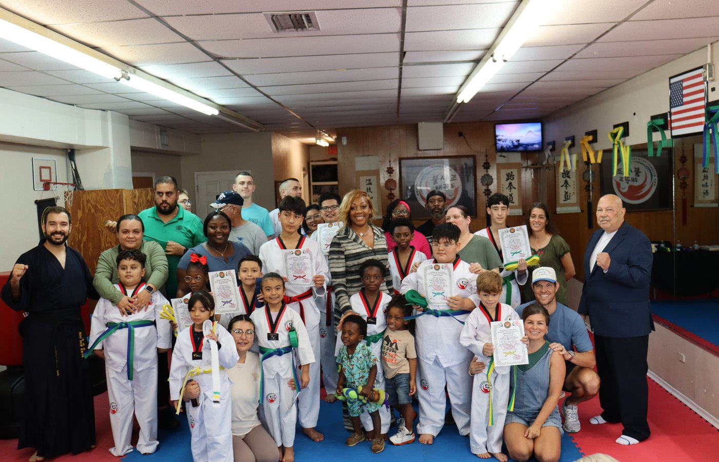 Bulsajo students and families together after a graduation